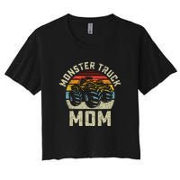 Monster Truck Mom Vintage Retro Style Women Women's Crop Top Tee