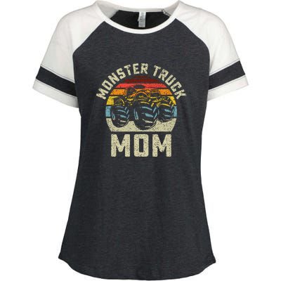 Monster Truck Mom Vintage Retro Style Women Enza Ladies Jersey Colorblock Tee