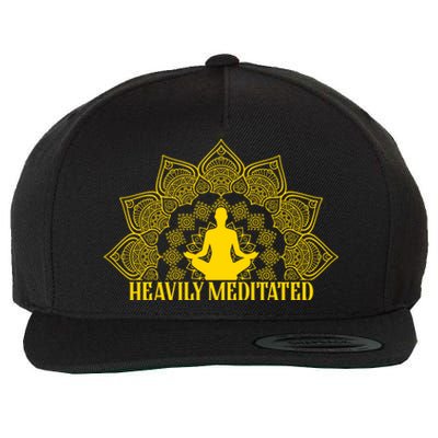 Meditate Tee Meditation Tees Heavily Meditated Gift Wool Snapback Cap