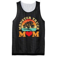 Monster Truck Mom Retro Vintage Monster Truck Mother's Day Mesh Reversible Basketball Jersey Tank