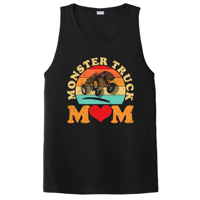 Monster Truck Mom Retro Vintage Monster Truck Mother's Day PosiCharge Competitor Tank