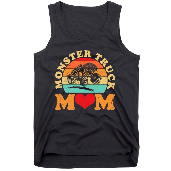 Monster Truck Mom Retro Vintage Monster Truck Mother's Day Tank Top