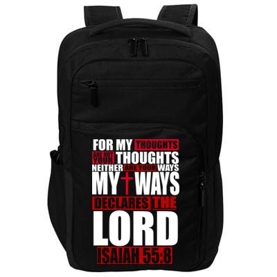 My Thoughts My Ways Declarers The Lord Isaiah 55:8 Impact Tech Backpack