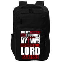 My Thoughts My Ways Declarers The Lord Isaiah 55:8 Impact Tech Backpack