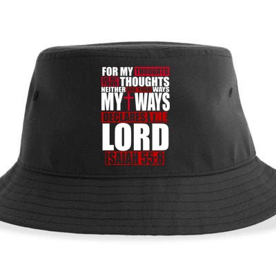 My Thoughts My Ways Declarers The Lord Isaiah 55:8 Sustainable Bucket Hat