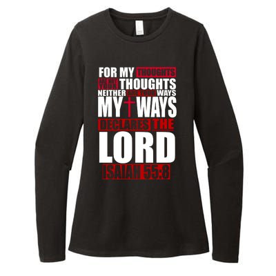 My Thoughts My Ways Declarers The Lord Isaiah 55:8 Womens CVC Long Sleeve Shirt