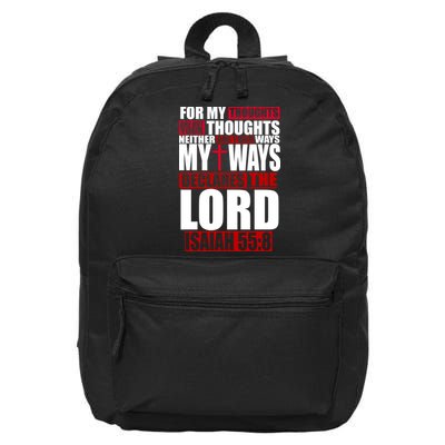 My Thoughts My Ways Declarers The Lord Isaiah 55:8 16 in Basic Backpack