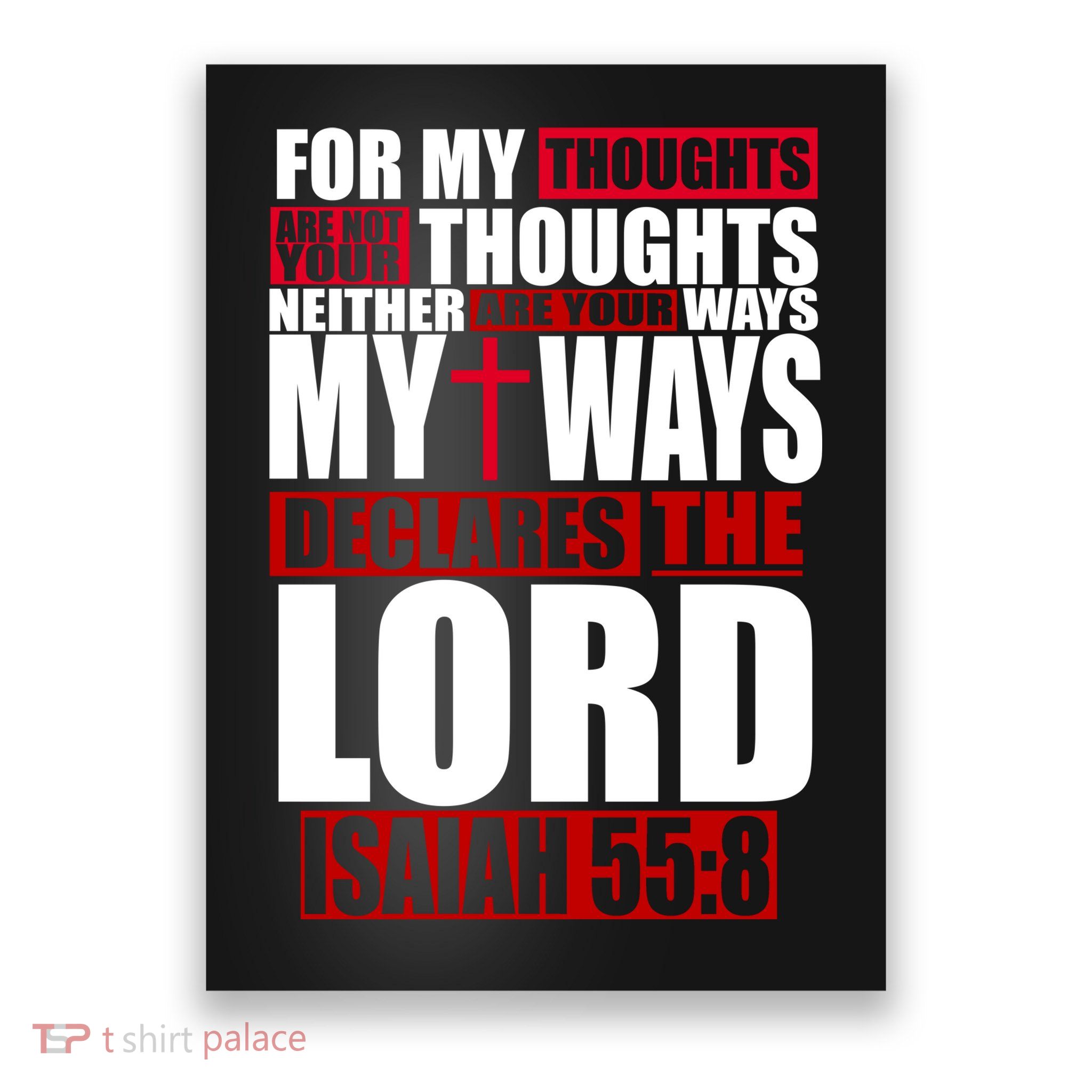 My Thoughts My Ways Declarers The Lord Isaiah 55:8 Poster