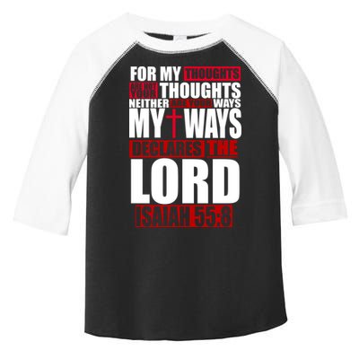 My Thoughts My Ways Declarers The Lord Isaiah 55:8 Toddler Fine Jersey T-Shirt