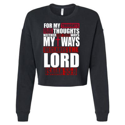 My Thoughts My Ways Declarers The Lord Isaiah 55:8 Cropped Pullover Crew