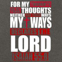 My Thoughts My Ways Declarers The Lord Isaiah 55:8 Cotton Canvas Backpack