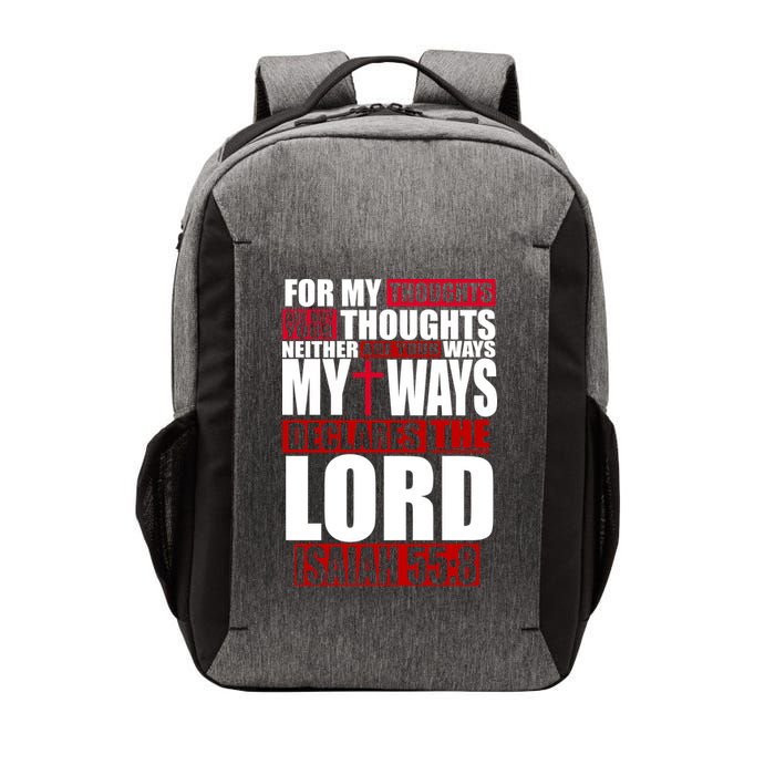 My Thoughts My Ways Declarers The Lord Isaiah 55:8 Vector Backpack