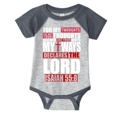 My Thoughts My Ways Declarers The Lord Isaiah 55:8 Infant Baby Jersey Bodysuit