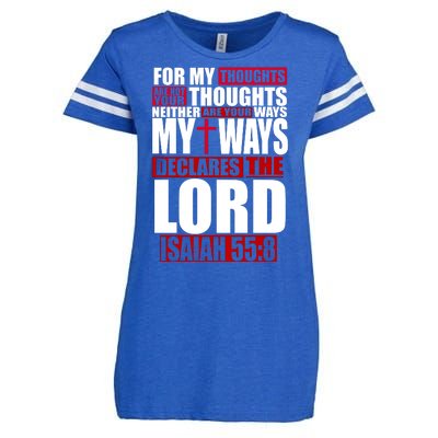 My Thoughts My Ways Declarers The Lord Isaiah 55:8 Enza Ladies Jersey Football T-Shirt