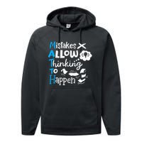 Math Teacher Math Student Mistakes Allow Thinking To Happen Performance Fleece Hoodie