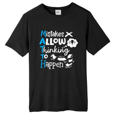 Math Teacher Math Student Mistakes Allow Thinking To Happen Tall Fusion ChromaSoft Performance T-Shirt