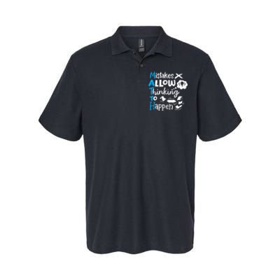 Math Teacher Math Student Mistakes Allow Thinking To Happen Softstyle Adult Sport Polo