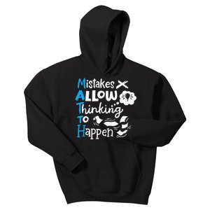 Math Teacher Math Student Mistakes Allow Thinking To Happen Kids Hoodie