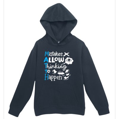 Math Teacher Math Student Mistakes Allow Thinking To Happen Urban Pullover Hoodie