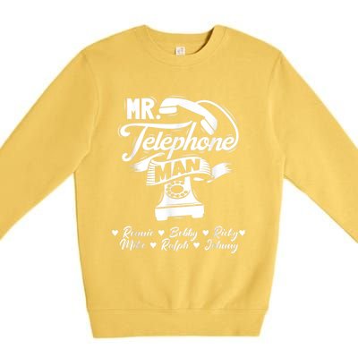 Mr. Telephone Man Ronnie Bobby Ricky Mike Ralph & Johnny Premium Crewneck Sweatshirt