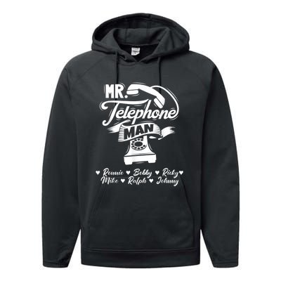 Mr. Telephone Man Ronnie Bobby Ricky Mike Ralph & Johnny Performance Fleece Hoodie