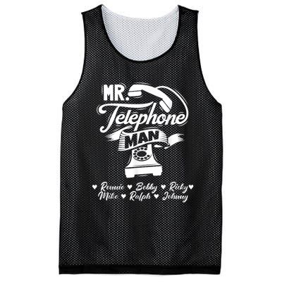 Mr. Telephone Man Ronnie Bobby Ricky Mike Ralph & Johnny Mesh Reversible Basketball Jersey Tank