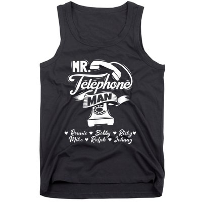 Mr. Telephone Man Ronnie Bobby Ricky Mike Ralph & Johnny Tank Top