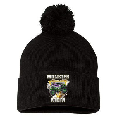 Monster Truck Mom Monster Truck Are My Jam Truck Lovers Pom Pom 12in Knit Beanie