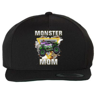 Monster Truck Mom Monster Truck Are My Jam Truck Lovers Wool Snapback Cap