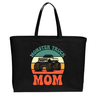 Monster Truck Mom Retro Vintage Monster Truck Cotton Canvas Jumbo Tote