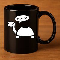 Mine Turtle 11oz C Handle Ceramic Mug