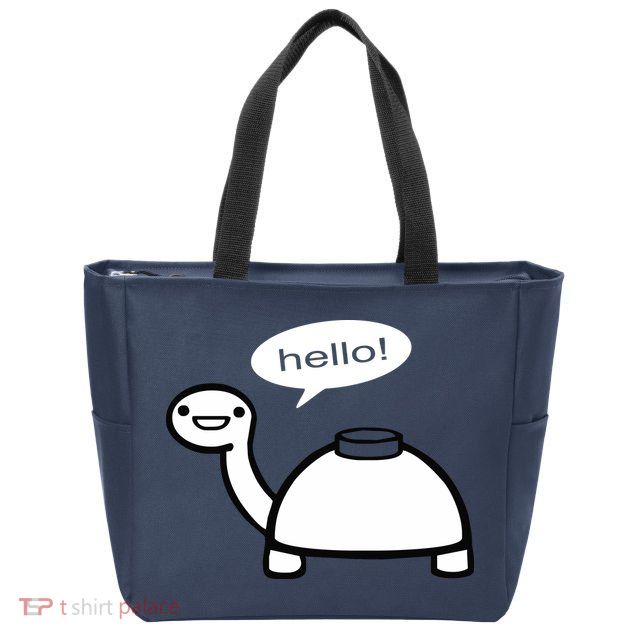 Mine Turtle Zip Tote Bag