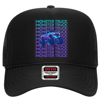 Monster Truck High Crown Mesh Back Trucker Hat