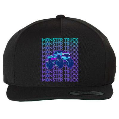 Monster Truck Wool Snapback Cap