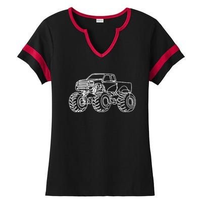 Monster Truck Ladies Halftime Notch Neck Tee