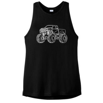 Monster Truck Ladies PosiCharge Tri-Blend Wicking Tank