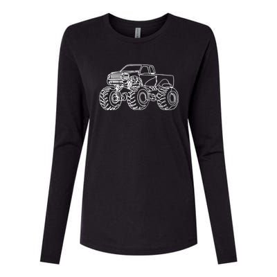 Monster Truck Womens Cotton Relaxed Long Sleeve T-Shirt