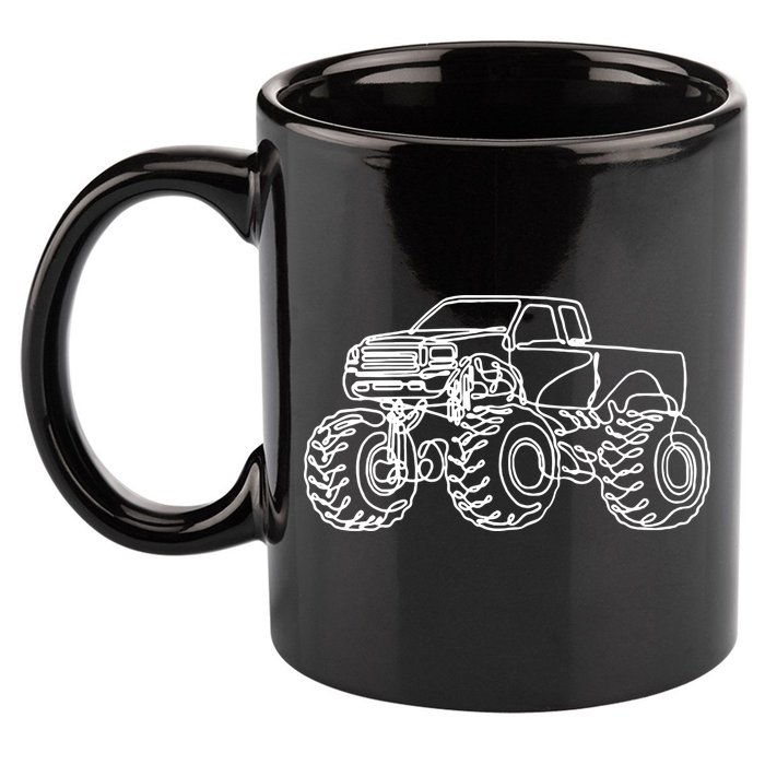 Monster Truck 11oz C Handle Ceramic Mug