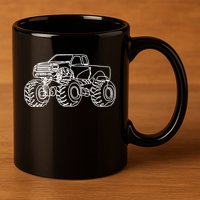Monster Truck 11oz C Handle Ceramic Mug