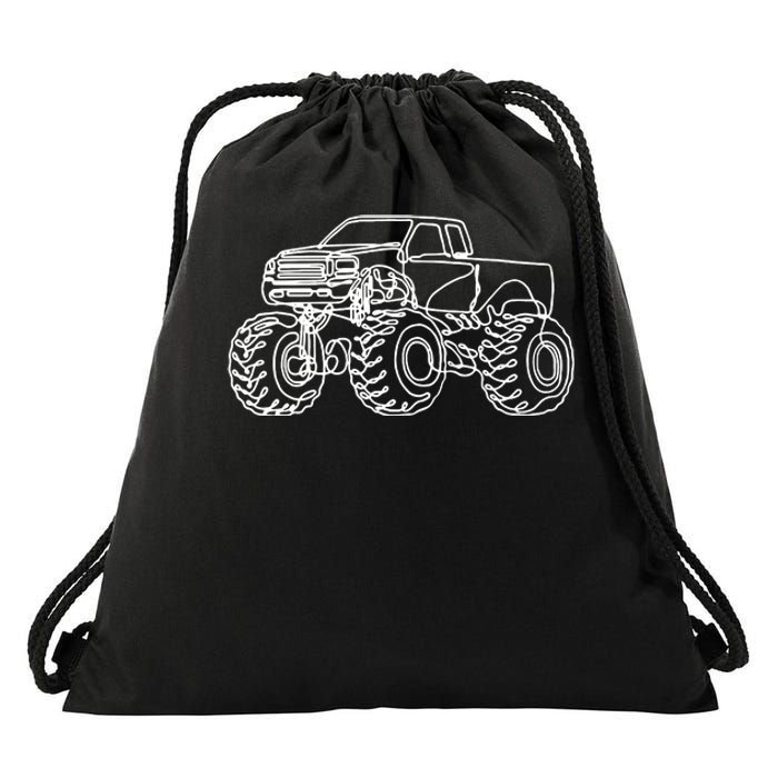 Monster Truck Drawstring Bag