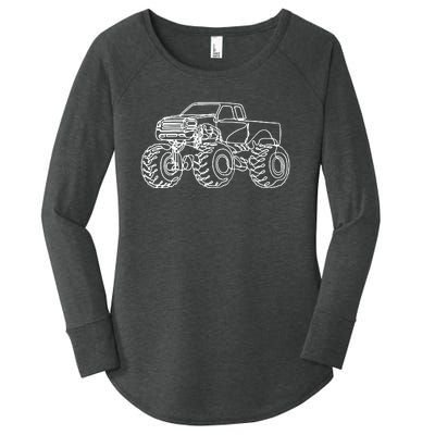 Monster Truck Women's Perfect Tri Tunic Long Sleeve Shirt