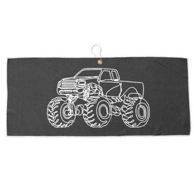 Monster Truck Large Microfiber Waffle Golf Towel