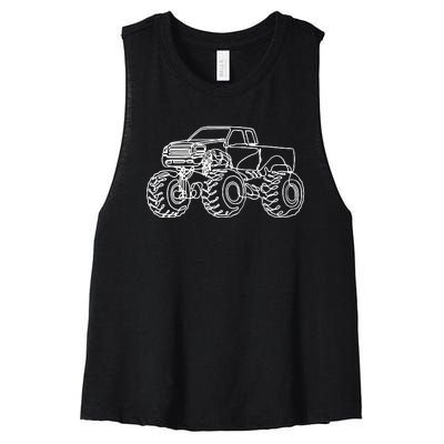 Monster Truck Women's Racerback Cropped Tank