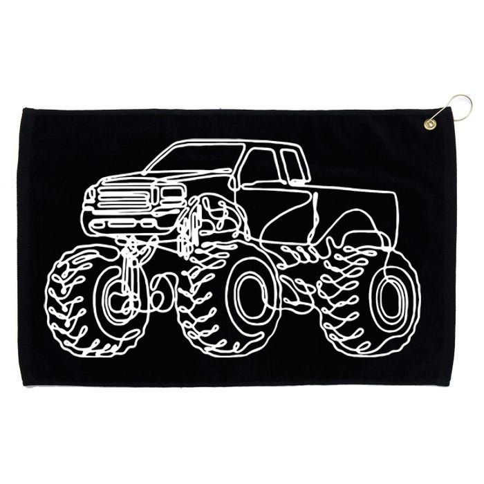 Monster Truck Grommeted Golf Towel