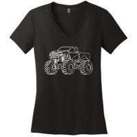 Monster Truck Women's V-Neck T-Shirt