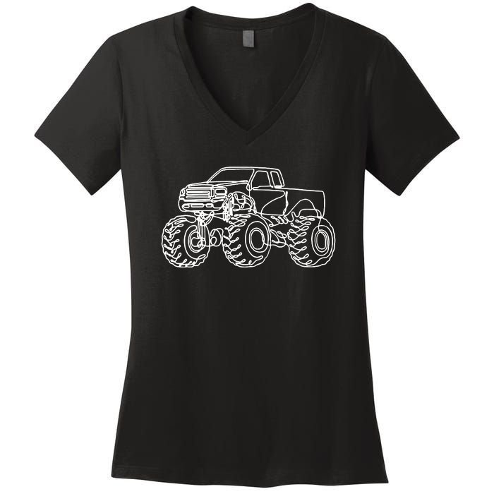 Monster Truck Women's V-Neck T-Shirt