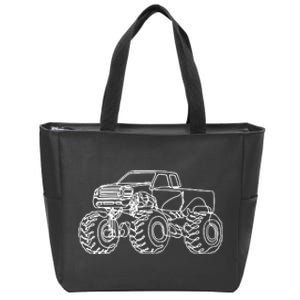 Monster Truck Zip Tote Bag