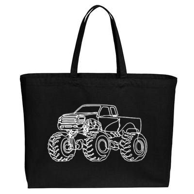 Monster Truck Cotton Canvas Jumbo Tote