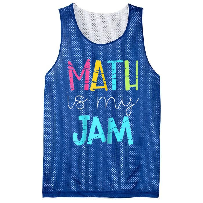 Math Teacher Math Is My Jam Gift Mesh Reversible Basketball Jersey Tank