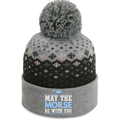 May The Morse Be With You Gift Code Ham Radio Gift The Baniff Cuffed Pom Beanie